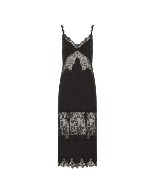 Pinko Black Aster Lace-Panel Dress