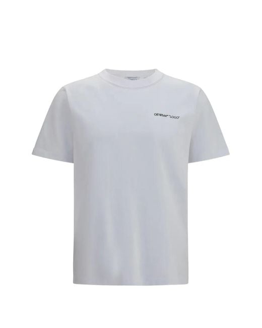 Off-White c/o Virgil Abloh Gray Logo Quote Short-Sleeved T-Shirt for men