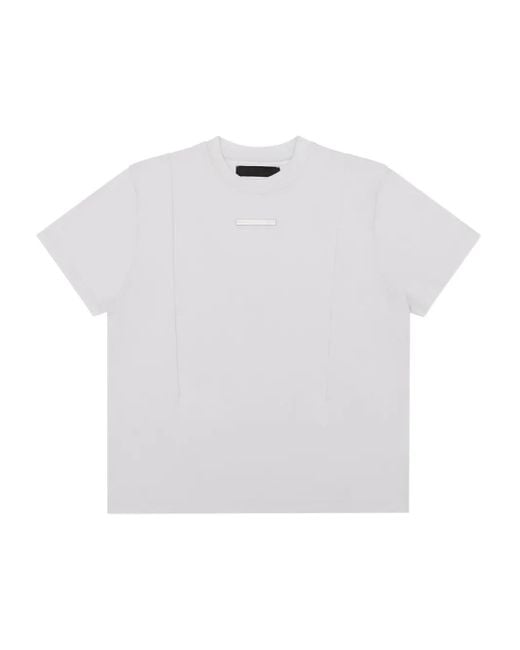 Camiseta de algodón con cuello redondo HELIOT EMIL de hombre de color White