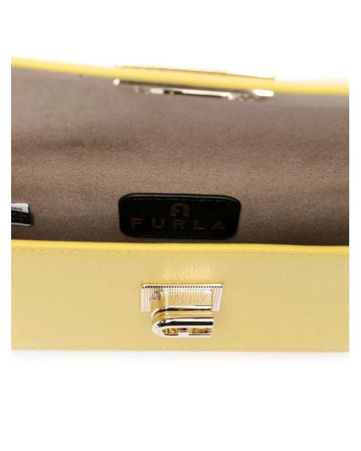 Furla 1927 レザーショルダーバッグ ミニ Yellow