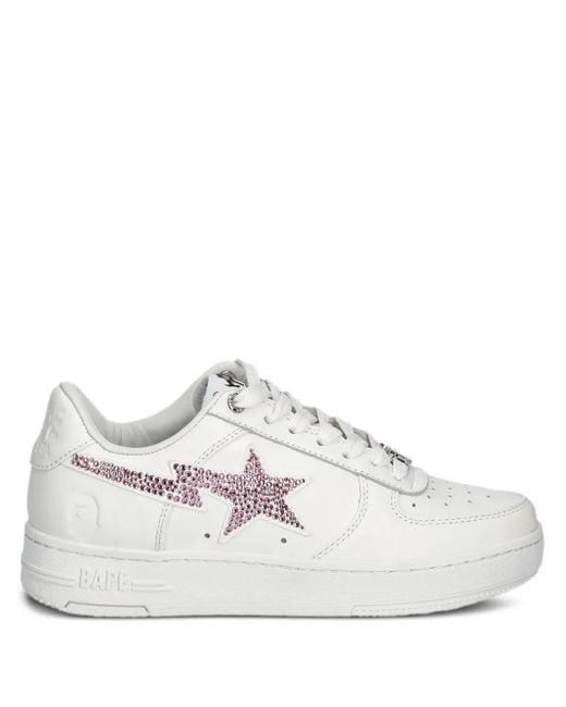 A Bathing Ape White Bape Sta #50 Sneakers