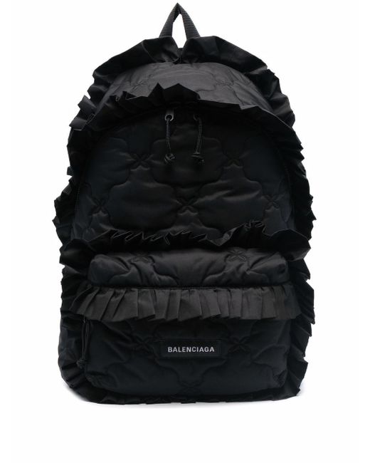 Balenciaga Xxl Ruffled Explorer Backpack in Black for Men Lyst