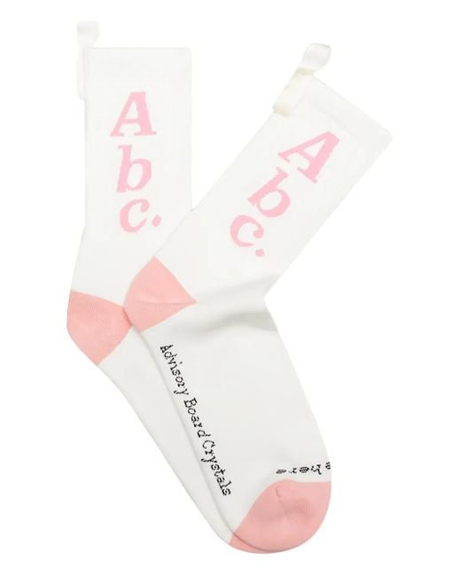 メンズ Advisory Board Crystals ロゴ 靴下 White