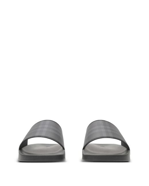 Burberry White Check Slides for men