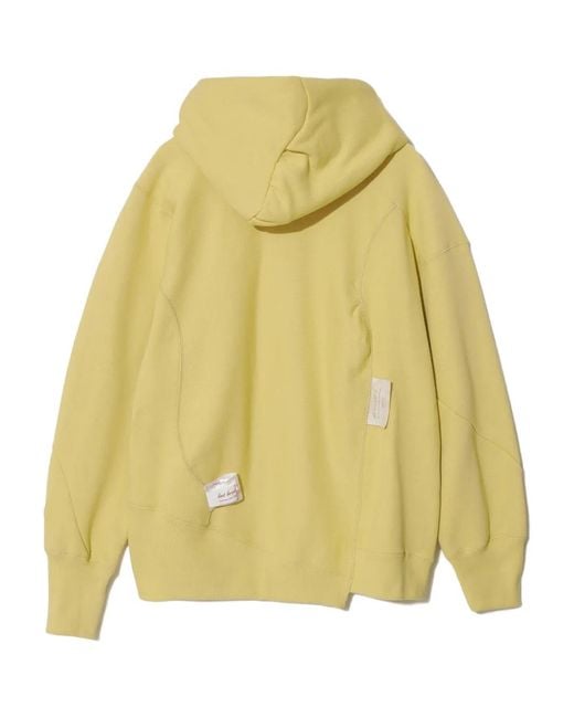 Undercover Yellow Logo-Patch Drawstring Hoodie