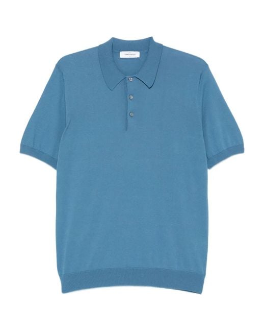 Gran Sasso Blue Short-sleeve Polo Shirt for men