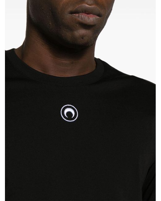 メンズ MARINE SERRE Crescent Moon ロングtシャツ Black