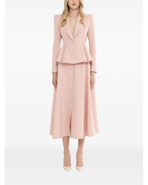 Nissa Pink Single-Breasted Blazer