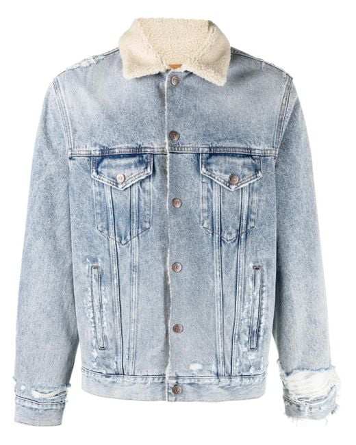 MM6 by Maison Margiela Blue Denim Jackets for men