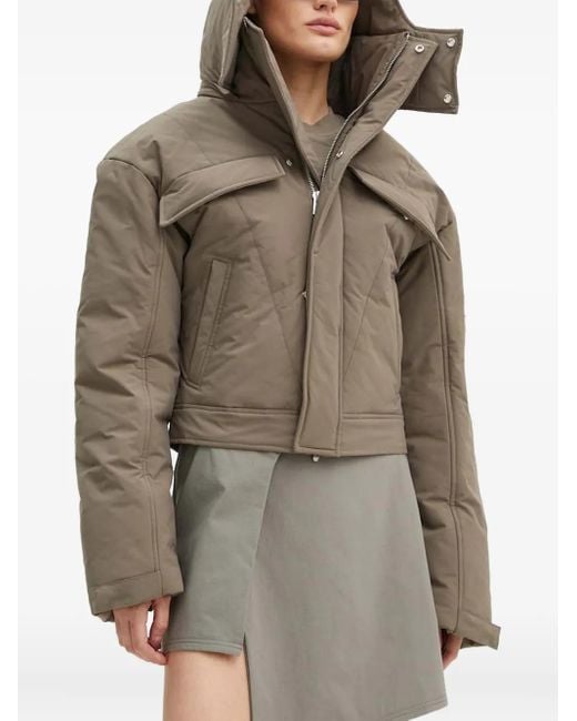 HELIOT EMIL Green Hooded Puffer Jacket