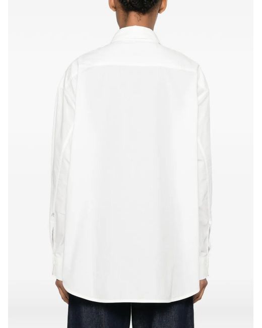 Replay White Long-Sleeve Button-Fastening Shirt