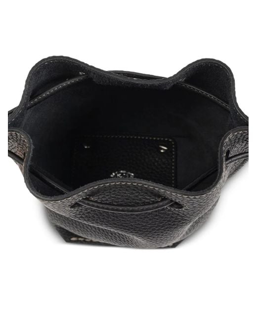 Sac Seau En Cuir À Lien De Resserrage Tod's en coloris Black