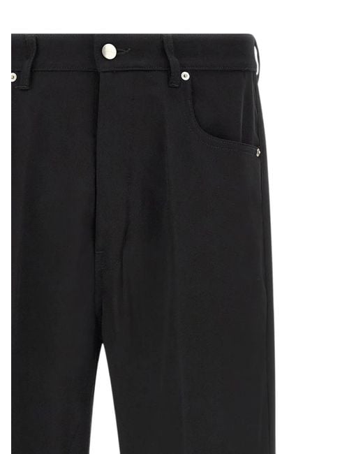 Rick Owens Black Geth Wide-Leg Jeans for men