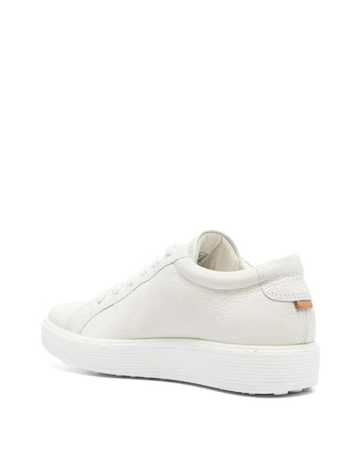Ecco White Soft 60 Leather Sneakers