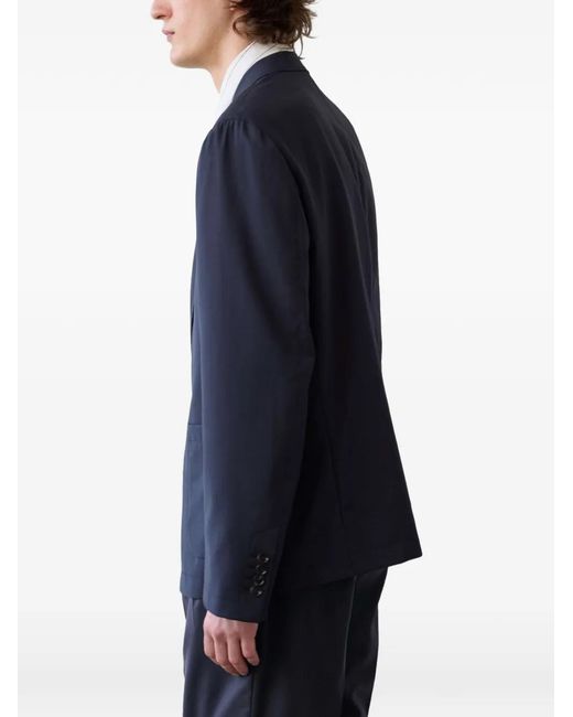 Carter Young Blue Kirk Unstructured Double-Breasted Blazer for men