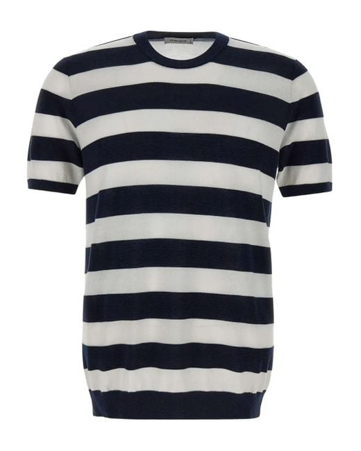 メンズ Kangra Striped Jumper Blue