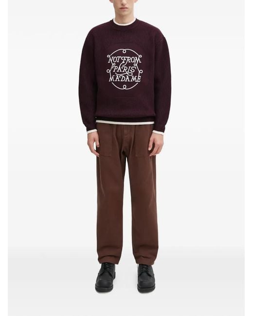 gramicci loose tapered pants tobacco Gramicci Loose Tapered Ridge Elasticated Belted Trousers in Brown for Men