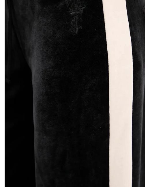 Juicy Couture Black Side-Stripe Track Pants