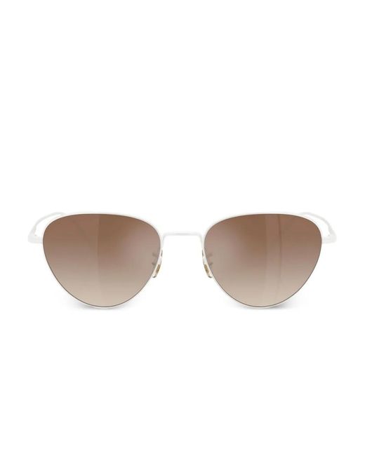 Oliver Peoples White Cat-Eye Frame Sunglasses