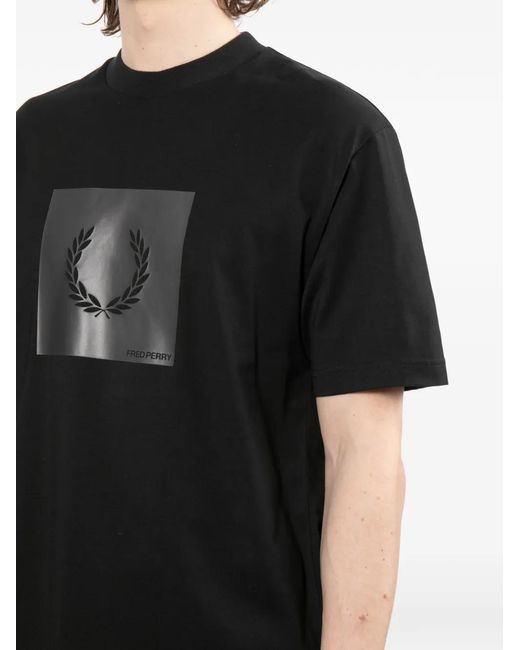 Fred Perry Black Crew Neck T-Shirt for men