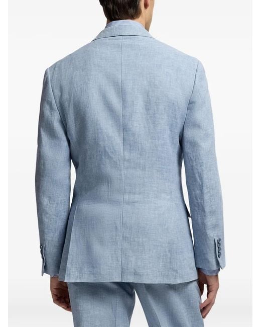 Ralph Lauren Blue Glenn Delave Double-Breasted Blazer for men