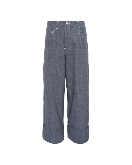 Junya Watanabe Blue X Levi's Cuffed Pocket Wool Trousers for men