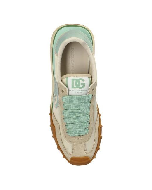 Dolce & Gabbana Green Logo Laces Trainers