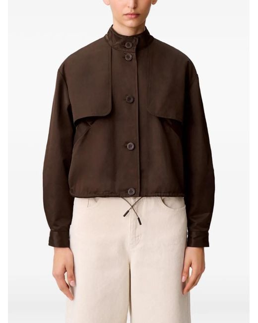 Claudie Pierlot Brown Button Front Cotton Jacket