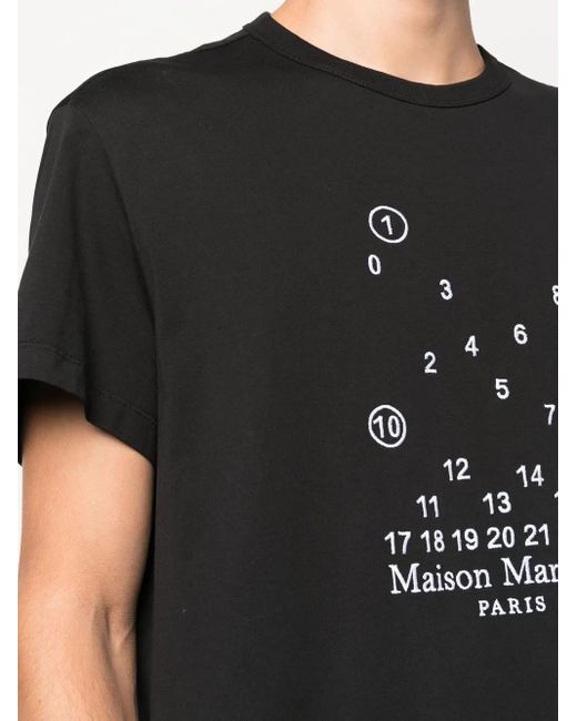 Maison Margiela Black Logo Cotton T Shirt
