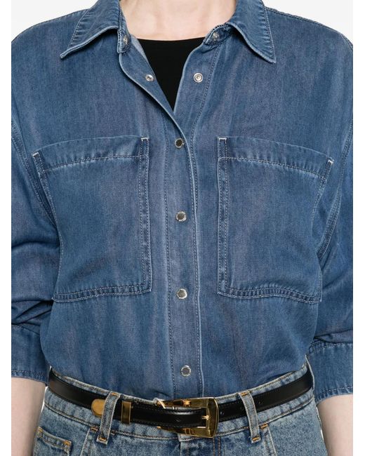 Seven7 Blue Patch-Pocket Shirt