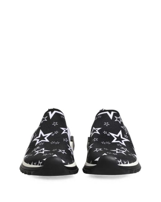Dolce & Gabbana White Sorrento Star-Print Sneakers for men