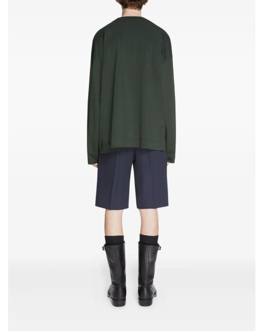 メンズ Dries Van Noten コットン ロングtシャツ Green