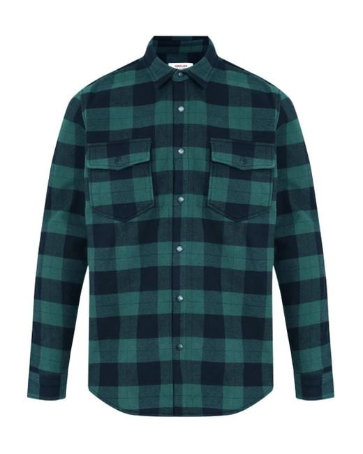 Osklen Blue Check-Patterned Shirt for men