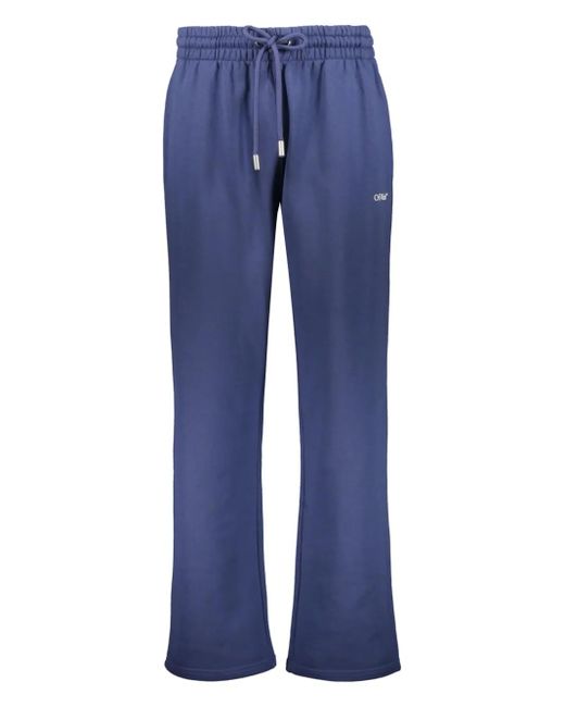 Off-White c/o Virgil Abloh Logo-Print Track Pants in Blue for Men