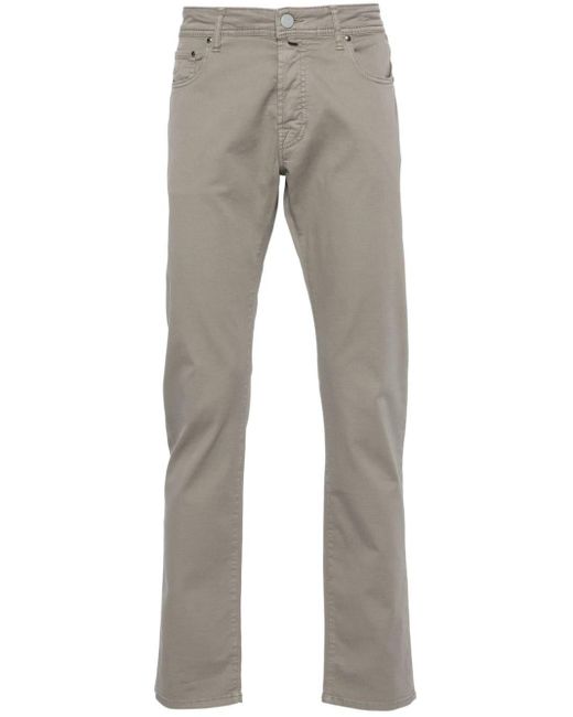 Jacob Cohen Gray Bard Mid-rise Chino Trousers for men