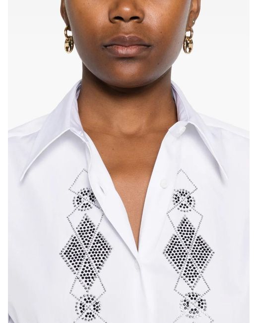 Chemise À Ornements Géométriques Ermanno Scervino en coloris White