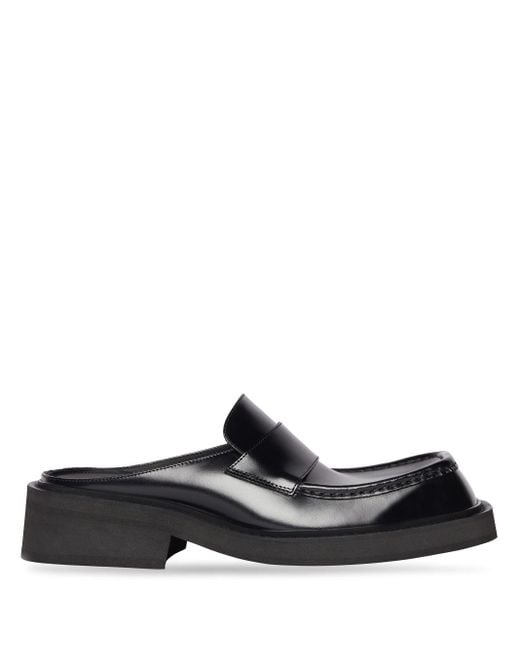 Balenciaga Black Inspector 40mm Leather Mules for men