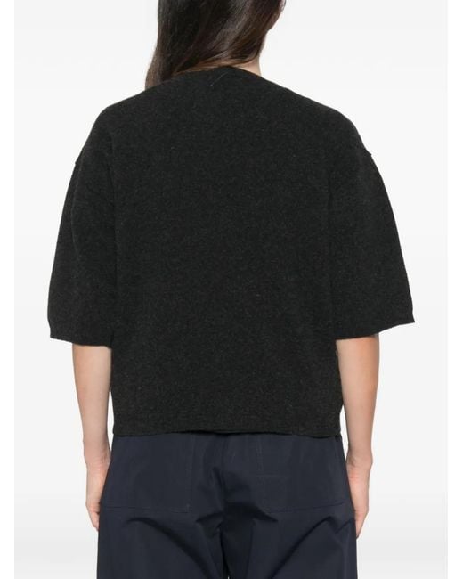 Sofie D'Hoore Black Short-Sleeve Crew-Neck Sweater