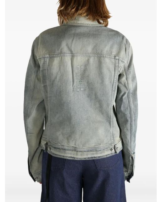 Rick Owens Gray Cotton Denim Jacket