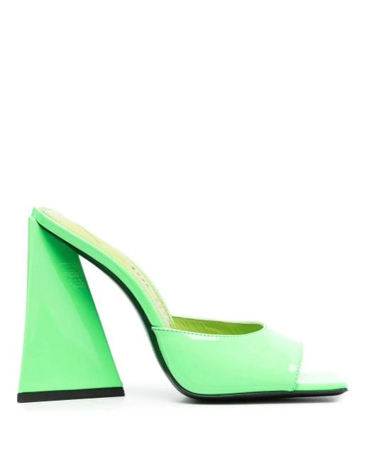 The Attico Green Flat Devon Pyramid Heel Sandals 11.5 Cm