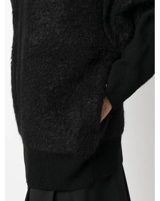 Y-3 Black V-Neck Knitted Jacket