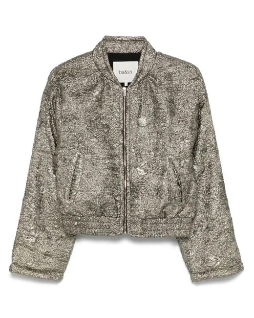 Ba&sh Gray Bary Bomber Jacket