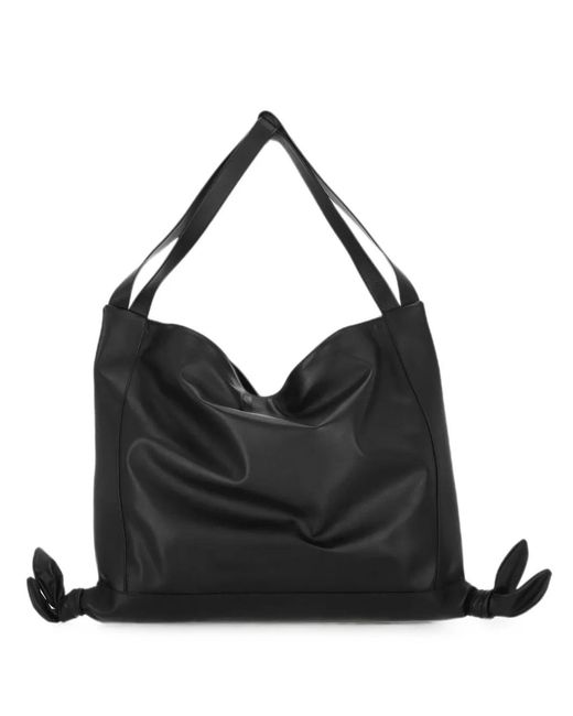 Hereu Black Knot-Detail Tote Bag