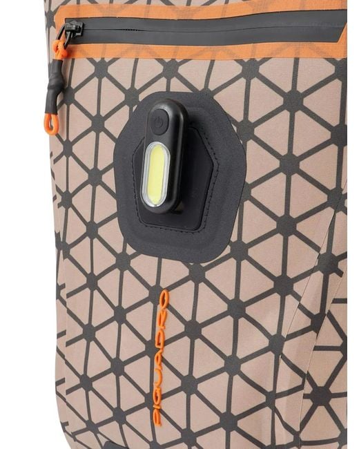 Piquadro Gray Watertight Roll-Top Backpack
