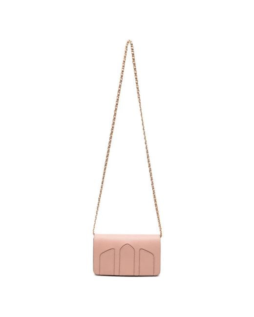 Delage Pink Sac À Bandoulière En Cuir