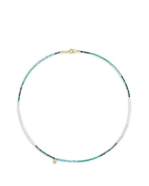 Tous Metallic Beaded Pendant Necklace