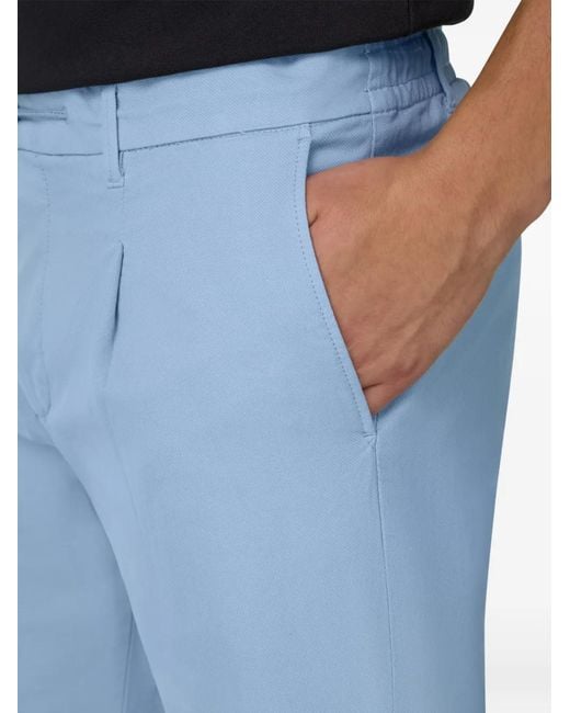 Boggi Blue Stretch Cotton Summer Bermuda Shorts for men