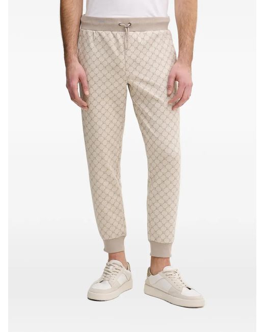 Joop! Natural Patterned Drawstring Track Pants for men