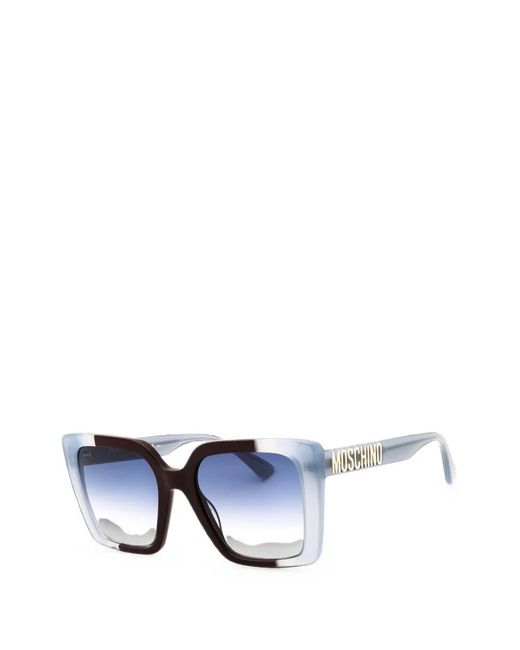 Moschino Blue Square-Frame Sunglasses