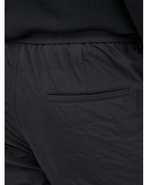 Sisley Black Quilted Cropped Trousers for men